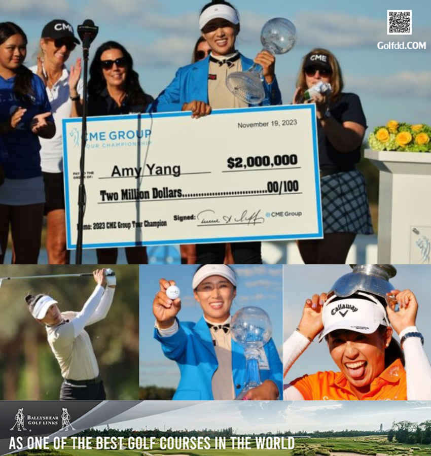 เอมี ยาง คว้าแชมป์ รายการ CME Group Tour Championship หลังนำห่างที่สองร่วม 3 สโตรก เมื่อวันอาทิตย์ที่ 19 พฤศจิกายน 