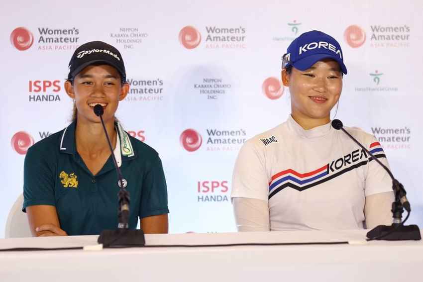 "แพงกี้" แอลล่า แกลิทสกีย์ ร่วมแถลงข่าวก่อนลงป้องกันแชมป์กอล์ฟ Women’s Amateur Asia-Pacific ครั้งที่ 6 ณ สนามสยามคันทรีคลับ พัทยา วอเตอร์ไซด์ 
