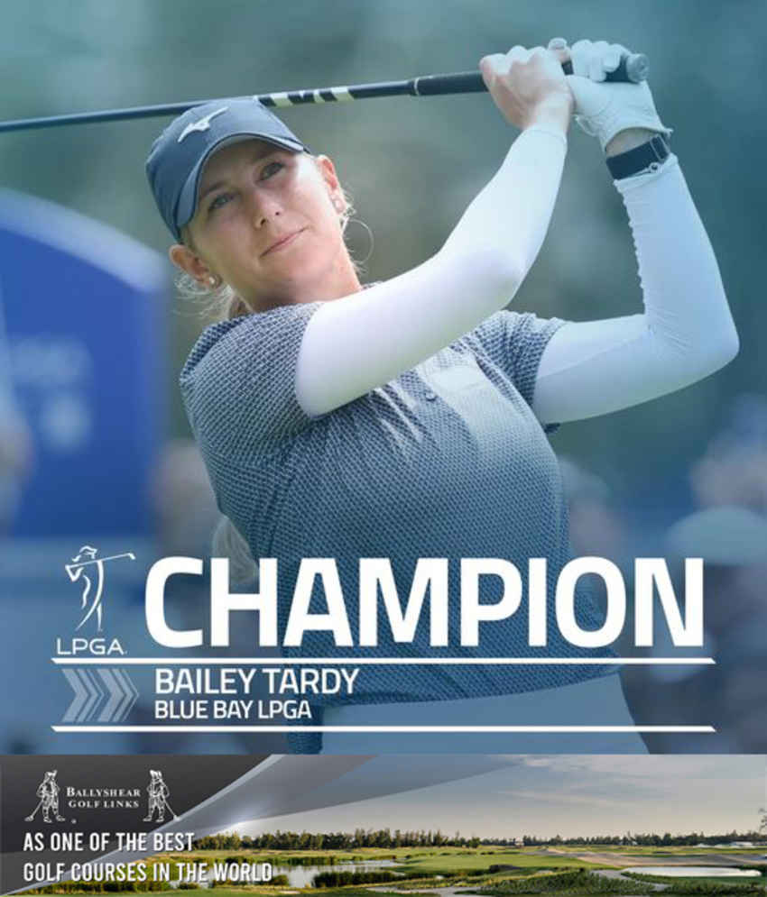 ร่วมยินดีกับ โปรสาวชาวอเมริกัน ไบลีย์ ทาร์ดี้ คว้าแชมป์รายการ Blue Bay LPGA 2024 นับเป็นแชมป์แรกในการเล่นอาชีพแอลพีจีเอ ทัวร์ 