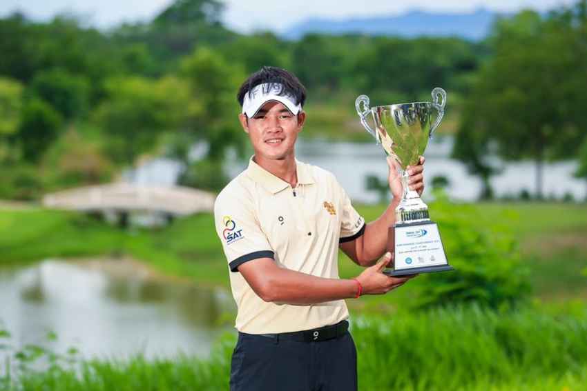 แสดงความยินดีกับ ชนม์เจริญ บารมีธนเศรษฐ์ แชมป์แรกในไทยแลนด์พีจีเอทัวร์ รายการ “สิงห์-เอสเอที กาญจนบุรี แชมเปียนชิพ” 