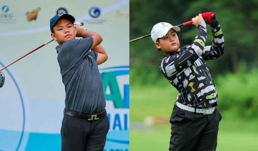 พลอยนภัสและเสฏฐวุฒิ สตาร์ทนำในการแข่งขัน “AMG Thailand Junior Golf Championship 2024” รอบแรก 