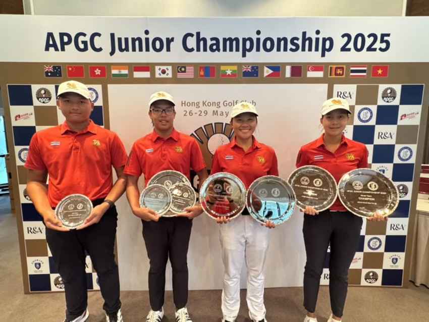 ขอแสดงความยินดีกับ 4 เยาวชนไทย คว้า 3 แชมป์ใหญ่ในศึกกอล์ฟเยาวชน APGC Junior Championship 2025 ที่ฮ่องกง 